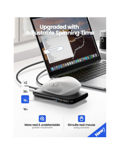 Mouse Jiggler EAXBUX Ultra Delgado 100% Indetectable Negro 2