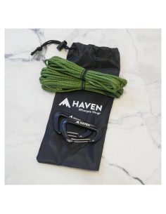 Hamaca Haven Tents Verde con Eslingas Whoopie y Mosquetones