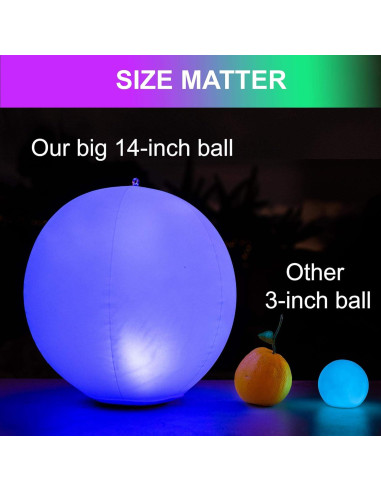 Luces Flotantes Solares HAPIKAY - Paquete de 2 Bolas 35.56 cm