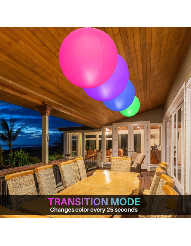 Luces Flotantes Solares HAPIKAY - Paquete de 2 Bolas 35.56 cm