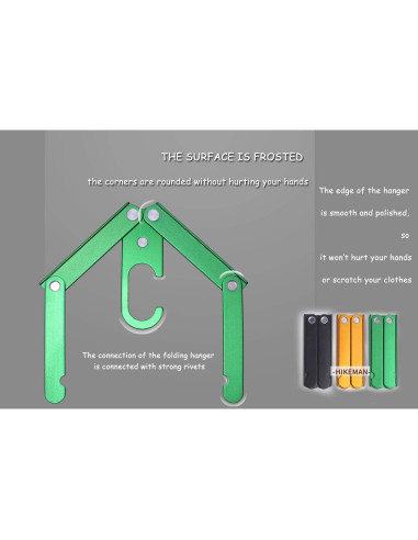Ganchos Plegables HIKEMAN Metal para Ropa Mojada - 3 Unidades