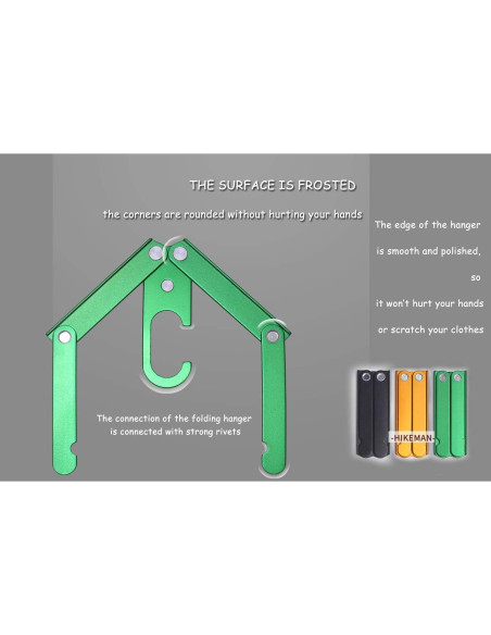 Ganchos Plegables HIKEMAN Metal para Ropa Mojada - 3 Unidades
