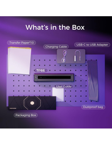 Impresora Térmica de Tatuajes Zodzi TP88 - Portátil, A4, Bluetooth