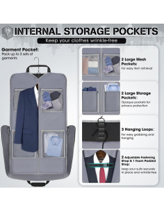 Bolsa de Ropa RAINSMORE Negra para Viaje, Impermeable y Plegable 2