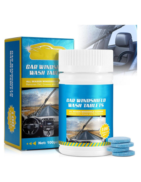 100 Tabletas de Lavado de Parabrisas YHFGTTIO, 4L por Tableta