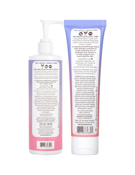 Dúo de Gel de Ducha y Loción Lavender Moon Pacifica 404 ml