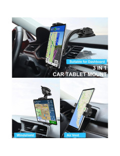 Soporte para Tablet de Coche Woleyi 3 en 1 Universal Ajustable 2