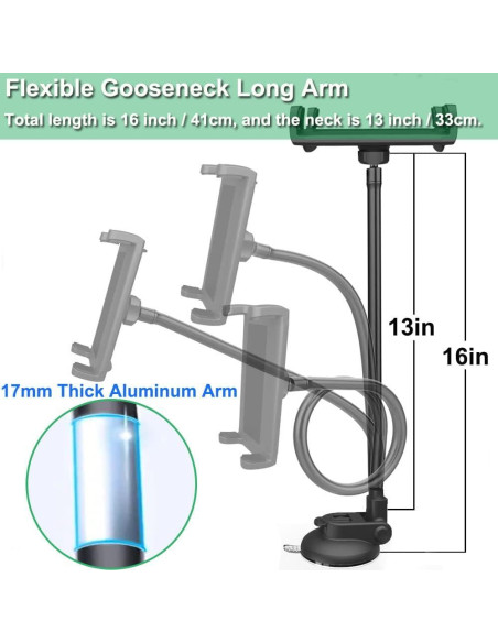 Soporte de Tablet y Teléfono Cuxwill para Coche 4-13"