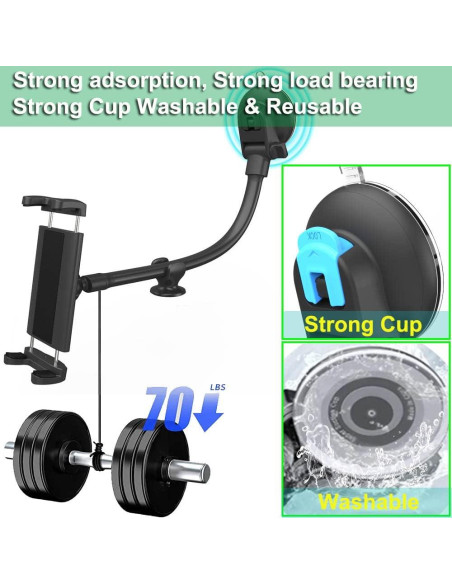 Soporte de Tablet y Teléfono Cuxwill para Coche 4-13"