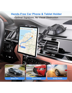 Soporte para Tableta PLDHPRO para Coche 5.1-15.6" Ajustable 2