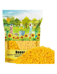 Gránulos de Cera de Abeja Amarilla Orgánica 430g - WAX-Pe