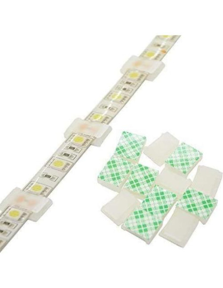 100 Soportes Transparentes para Luces de Tira LED GRIVER