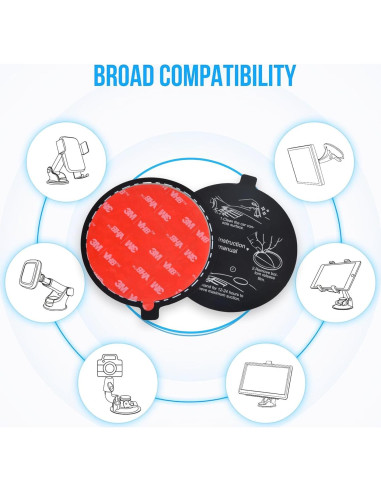 Disco de Montaje con Ventosa UAYESOK 78mm para Soporte de Teléfono