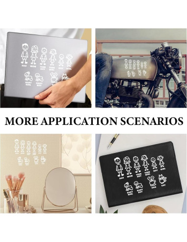 Calcomanías de Auto Familiar SHMZK 25x20cm Impermeable