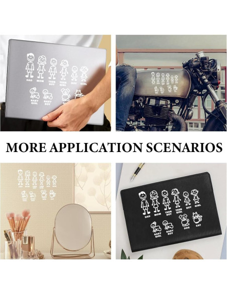 Calcomanías de Auto Familiar SHMZK 25x20cm Impermeable