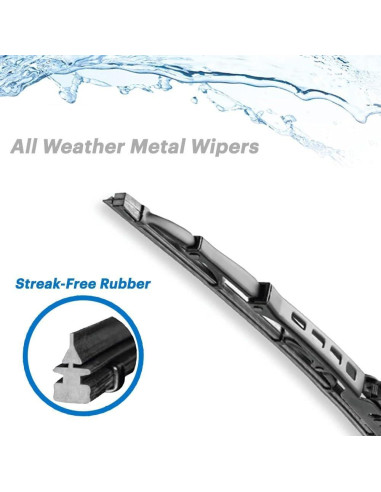 Escobillas de Limpiaparabrisas NAROWAN 18 y 22 Pulgadas con Tabletas