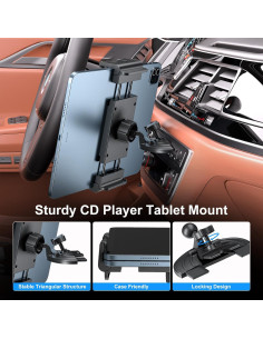 Soporte para Tablet en Ranura de CD PLDHPRO CD01-P5, 5.1-15.6" 2