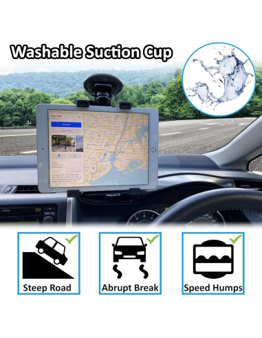 Soporte para Tablet de Coche Randconcept 2-en-1 con Ventosa