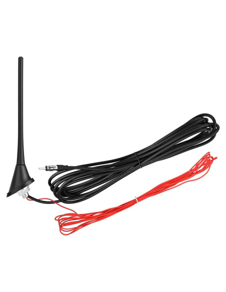 Antena Amplificada FM/AM Eightwood para Coche 12V 4.88m