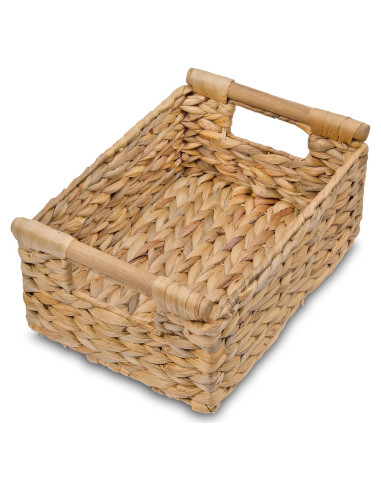 Canasta Pequeña de Mimbre VATIMA 29.5x20.6x12.4 cm - Almacenamiento Natural