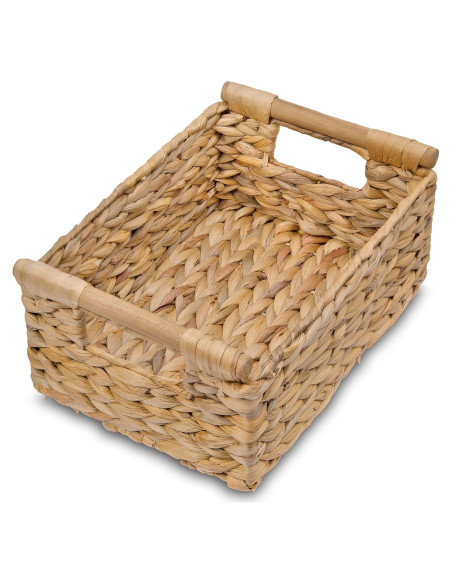 Canasta Pequeña de Mimbre VATIMA 29.5x20.6x12.4 cm - Almacenamiento Natural