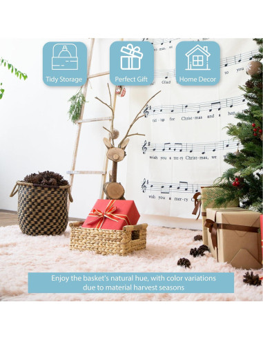 Canasta Pequeña de Mimbre VATIMA 29.5x20.6x12.4 cm - Almacenamiento Natural