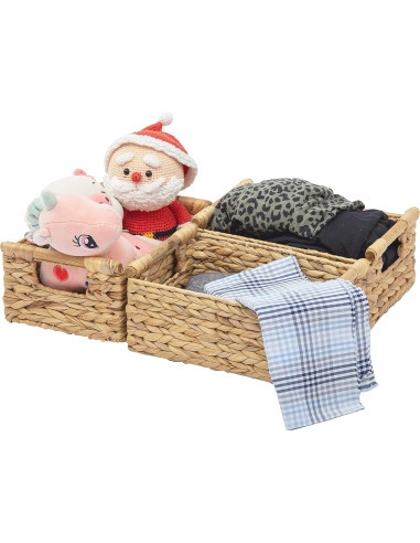 Canasta Pequeña de Mimbre VATIMA 29.5x20.6x12.4 cm - Almacenamiento Natural