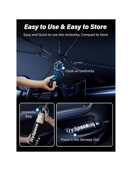 Sombrilla para Parabrisas TrySpace B-24 - Protección Solar Pequeña