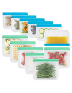 Bolsas de Congelador Reutilizables MHSEcoFriendly 12 Pzas M y XL