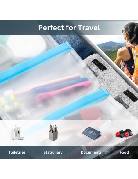 Bolsas de Congelador Reutilizables MHSEcoFriendly 12 Pzas M y XL