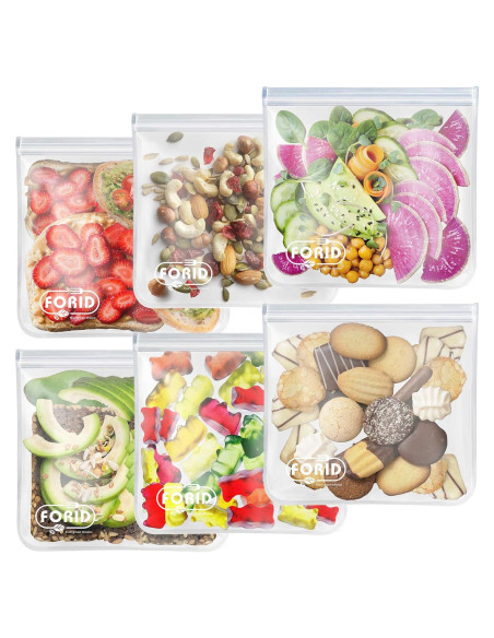Bolsas de Congelador Reutilizables FORID 6 Unidades 1 Galón