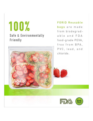 Bolsas de Congelador Reutilizables FORID 6 Unidades 1 Galón