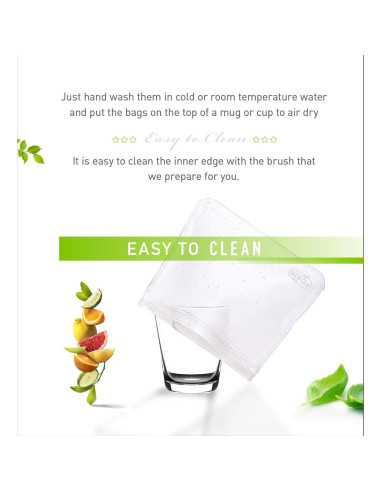 Bolsas de Congelador Reutilizables FORID 6 Unidades 1 Galón