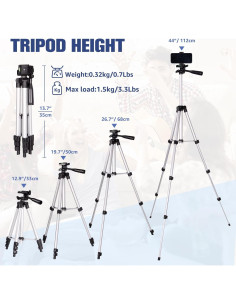 Trípode Ligero Lusweimi 111.76cm con Control Remoto Inalámbrico 2