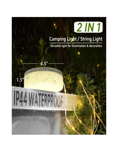 Luces de Cuerda Solares TuoPuLife 10m 130 LEDs Impermeables