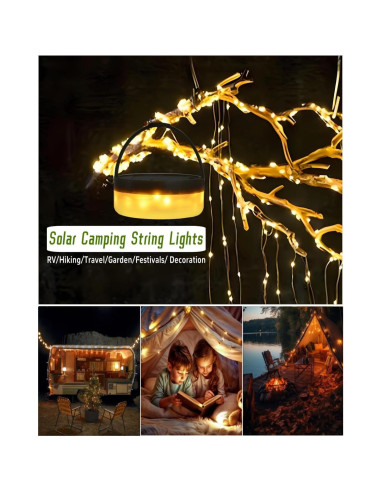 Luces de Cuerda Solares TuoPuLife 10m 130 LEDs Impermeables