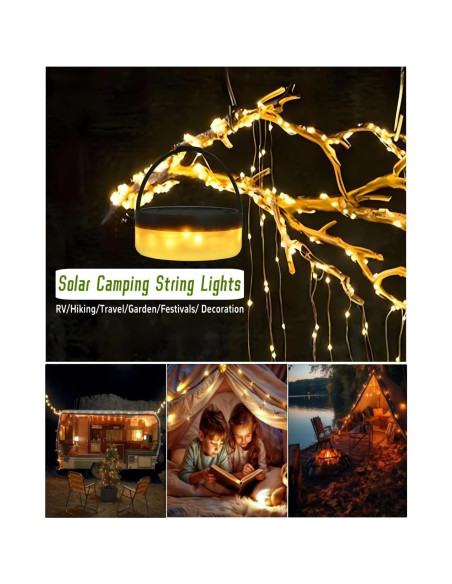 Luces de Cuerda Solares TuoPuLife 10m 130 LEDs Impermeables