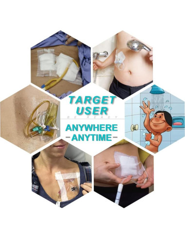 50 Vendajes Adhesivos Impermeables Hola Health 10x10 cm