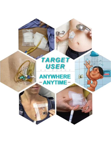 50 Vendajes Adhesivos Impermeables Hola Health 10x10 cm