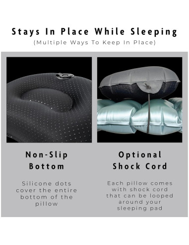 Almohada Inflable Ultraligera Outdoor Vitals - Ajustable, Compacta