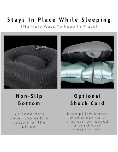 Almohada Inflable Ultraligera Outdoor Vitals - Ajustable, Compacta