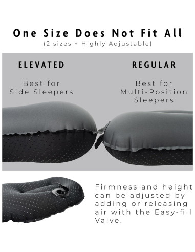 Almohada Inflable Ultraligera Outdoor Vitals - Ajustable, Compacta