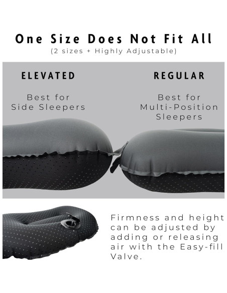 Almohada Inflable Ultraligera Outdoor Vitals - Ajustable, Compacta