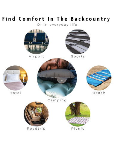 Almohada Inflable Ultraligera Outdoor Vitals - Ajustable, Compacta