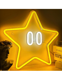 Luz de Neón Estrella WAMPUTO 32x33.5cm Regulable USB 2