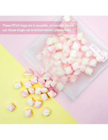 Bolsas Reutilizables Qinline 24 Piezas 1 Galón para Alimentos