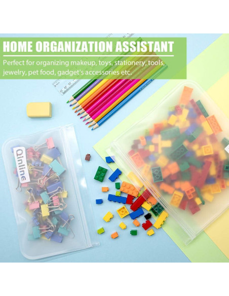 Bolsas Reutilizables Qinline 24 Piezas 1 Galón para Alimentos