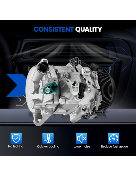 Compresor A/C SYKRSS 471-1017 para Lexus y Toyota 3.5L