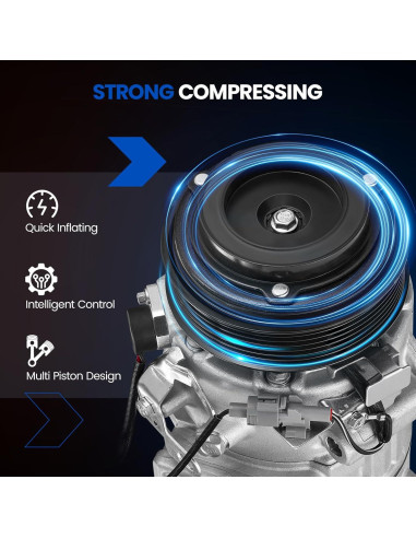 Compresor A/C SYKRSS 471-1017 para Lexus y Toyota 3.5L