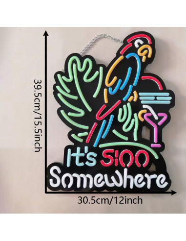 Rompecabezas LED Neon 47 Piezas Silicona LDGJ 40.6x33 cm